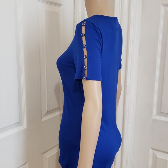 NEW! Spense| Short Button Sleeve Top - S - Picture 6 of 9